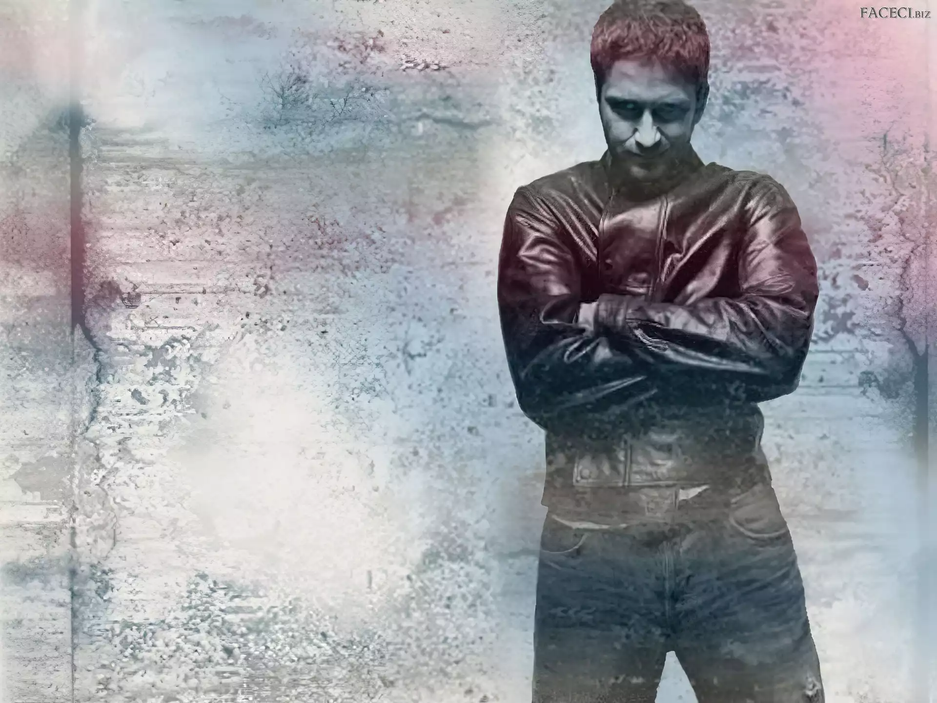 Gerard Butler, kurtka skórzana